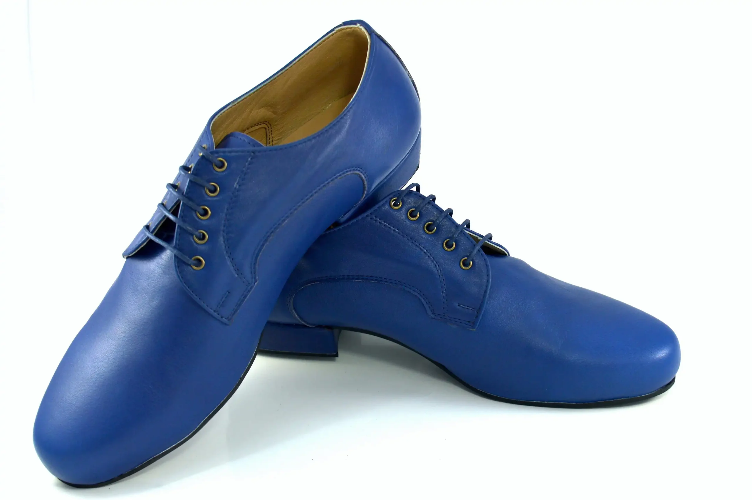 241_0258march 24 a Men’s tango shoe made of blue leather. - Image 1