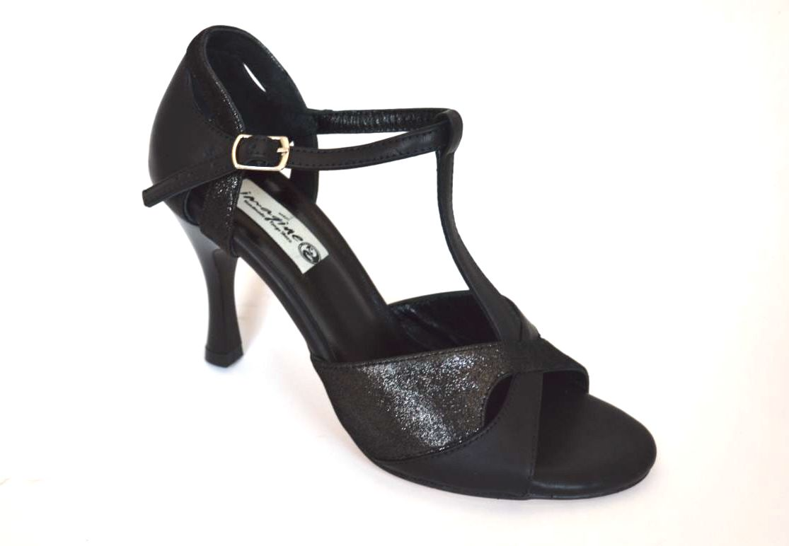 1101_0019 (1) Women's tango peep toe shoe made of black leather. - Image 1