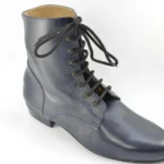Dark blue leather tango boot